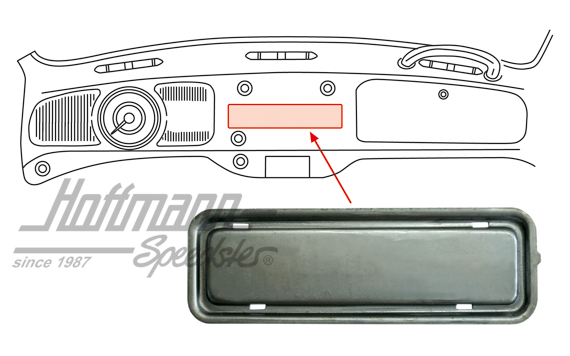 Copertura scatola radio, senza modanatura | 111 857 233 A | 020-2064-03