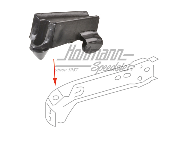 Distanziatore, supporto paraurti, 74-, destra | 113 807 130 | 020-3066-02