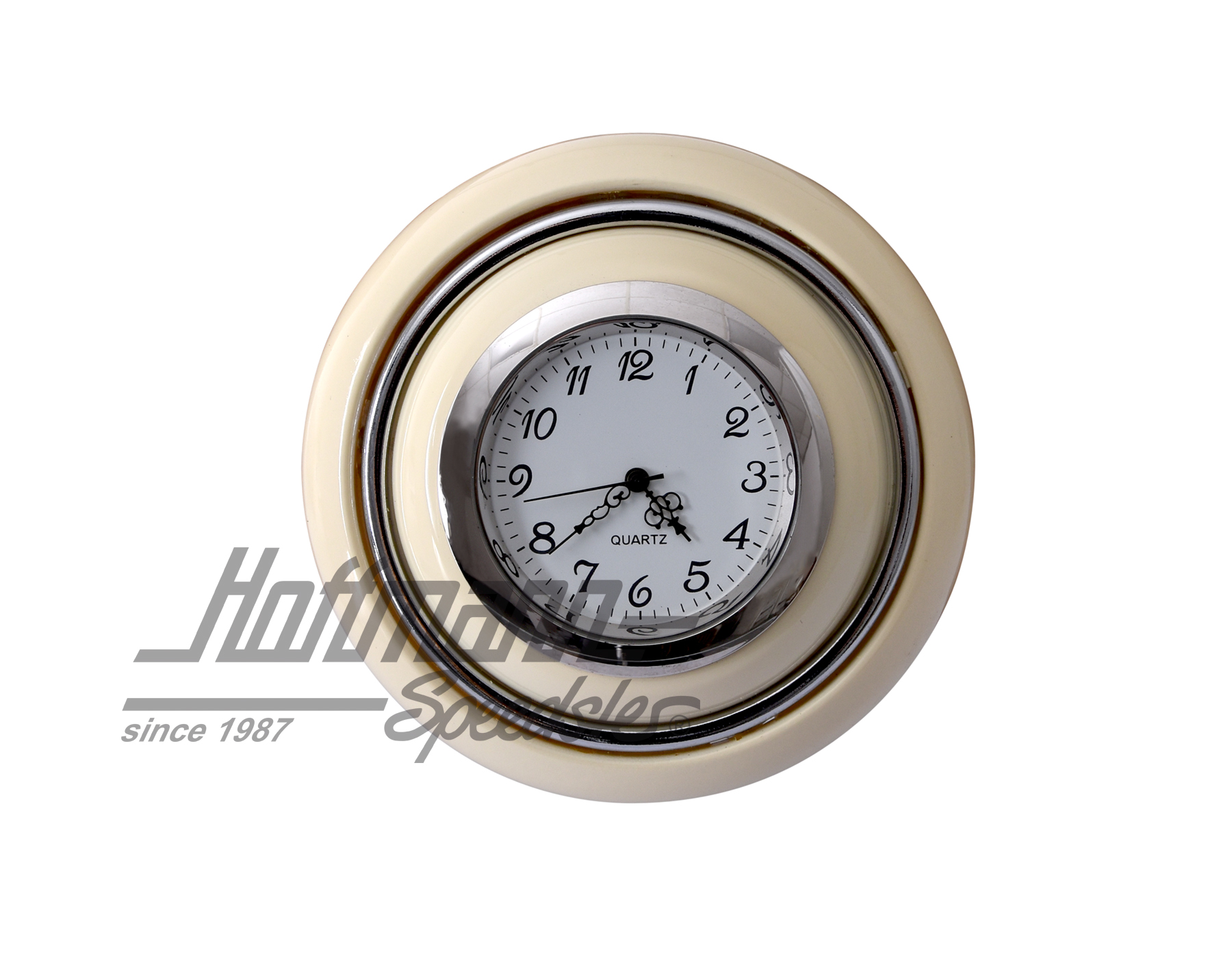Pulsante clacson, con orologio, Maggiolino/Furgone, color avorio                                    