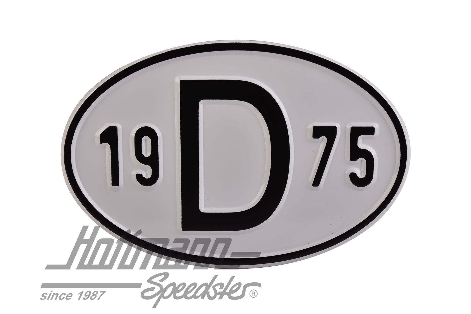 Targa sigla internazionale "D" (Germania), "1975", alluminio |  | 020-2396-75
