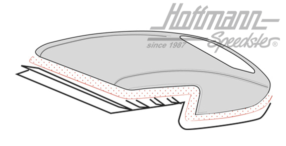 Imbottitura capote, Karmann Ghia, 8.59-11.68 |  | 060-4026