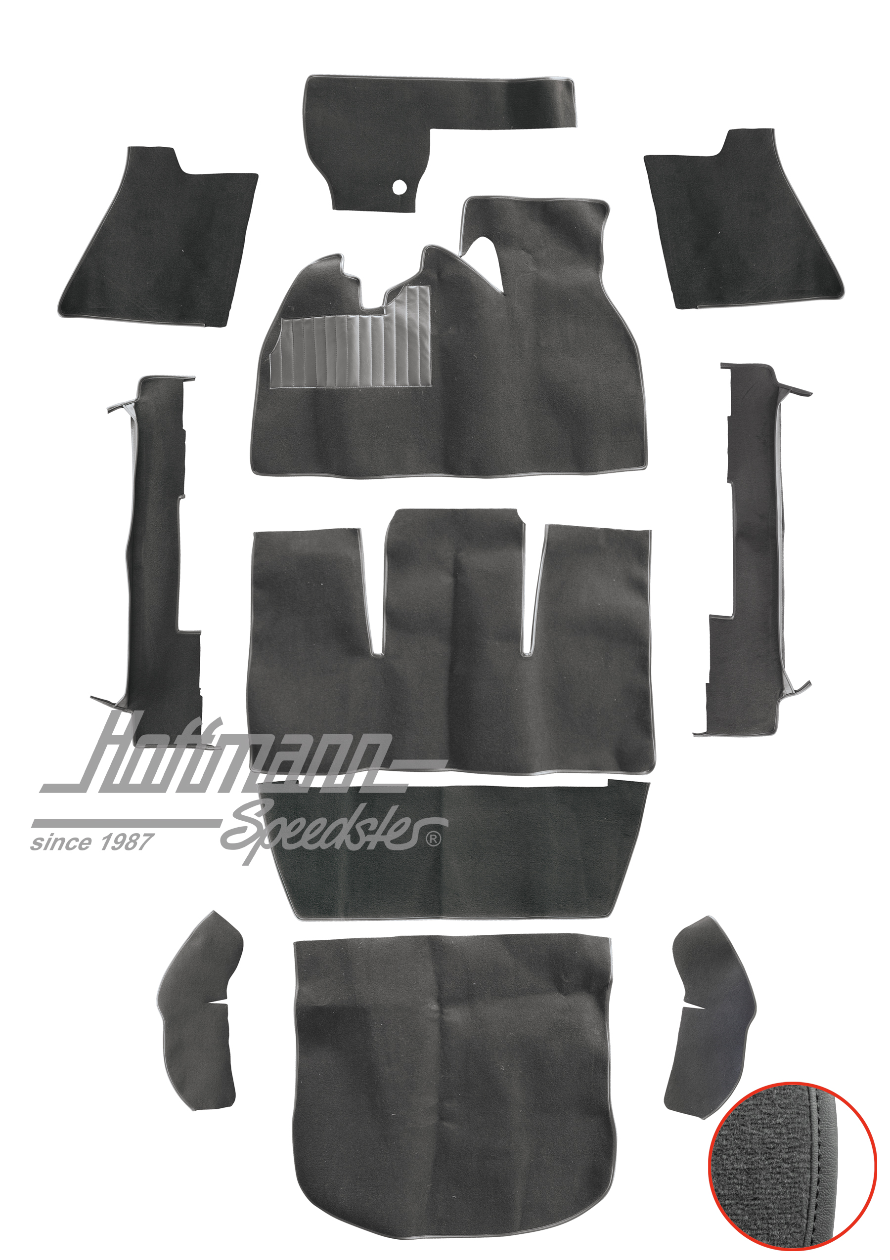 Set tappeti, Maggiolino Berlina, 1302, antracita |  | 026-5622