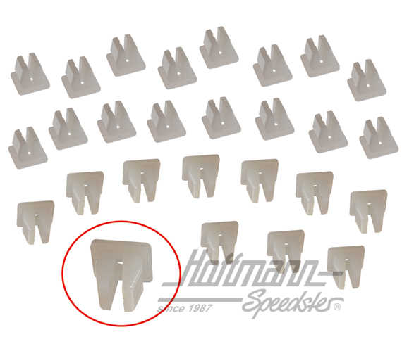 Clip, guarnizione capote, laterale (set) | 155 871 425  Satz | 180-4890-10