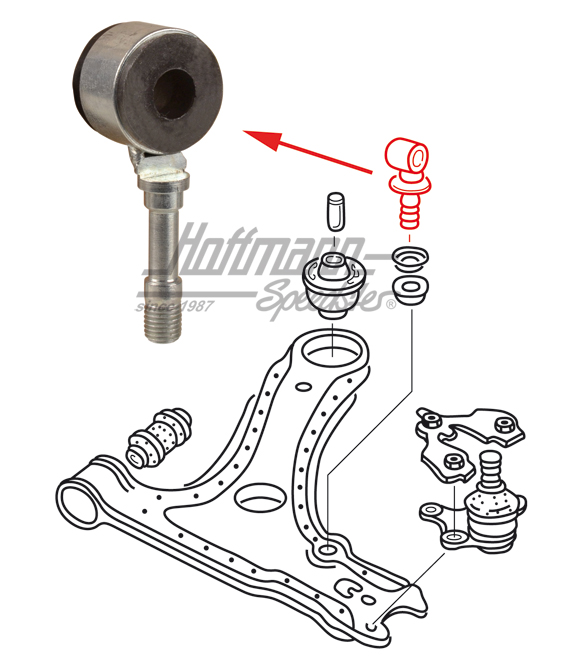 Barra di trazione, braccio trasversale, G60, 90-91 | 191 411 315 A | 204-0422