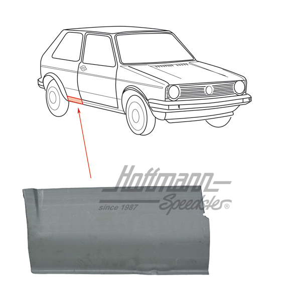 Lamiera laterale, piccola, posteriore, -78, destra | 620 01 2 | 185-0252