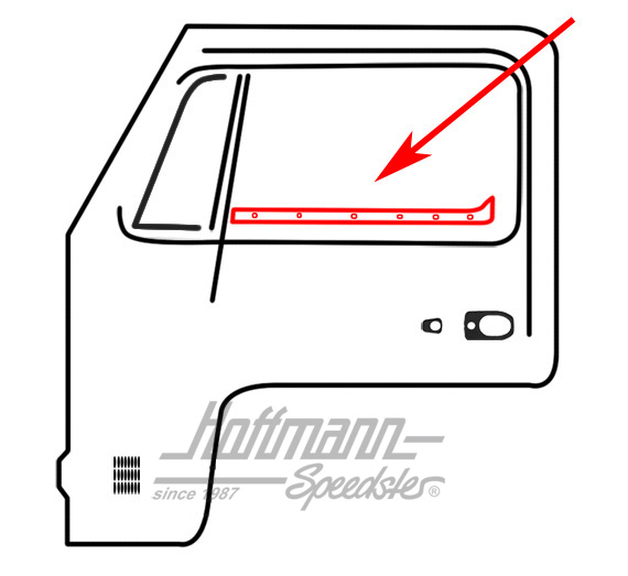 Guarnizione pozzetto, interno, Furgone T2, 8.67-, sinistra                                          