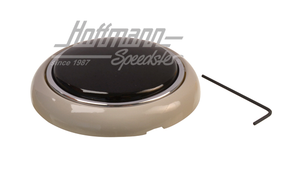Pulsante clacson, grigio / nero, Maggiolino / Furgone | 211 951 669 GBK | 020-1882-08