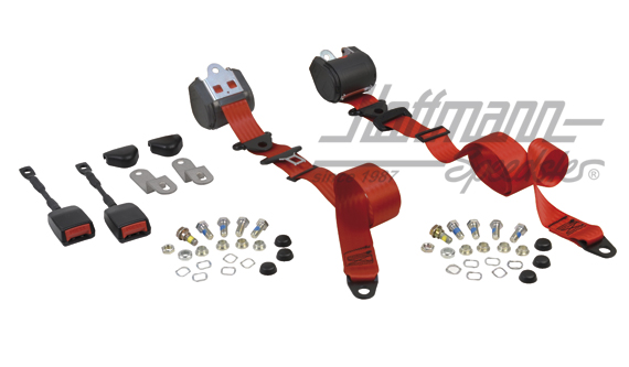 Cintura di sicurezza automatica, anteriore, Berlina / Cabriolet, rosso                              