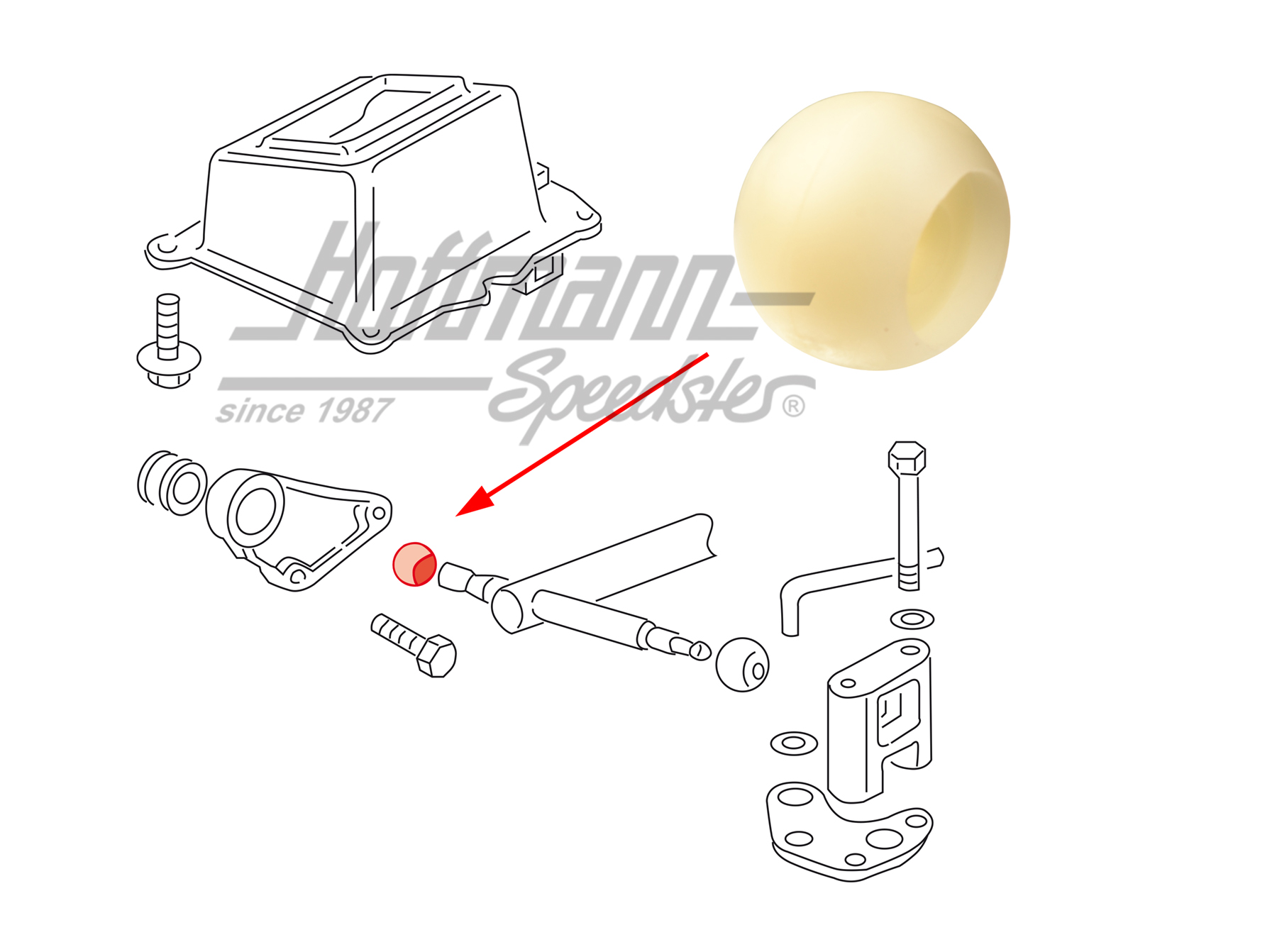 Cuscinetto a sfera, supporto del cuscinetto, anteriore, 19mm | 7D0 711 131 | 407-2010-38