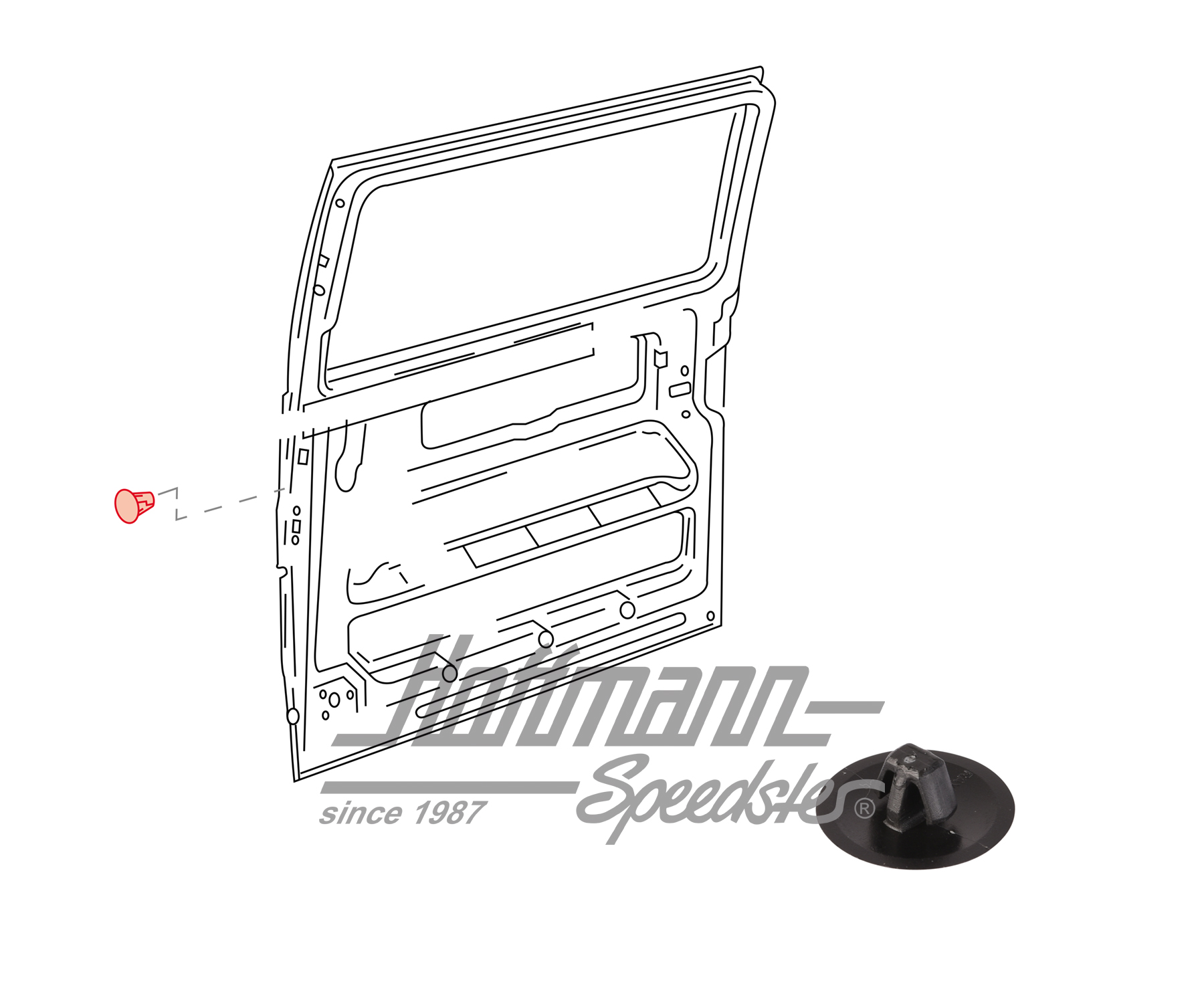 Arresto, porta scorrevole, anteriore, Furgone T4 | 701 947 575 | 408-1304-10