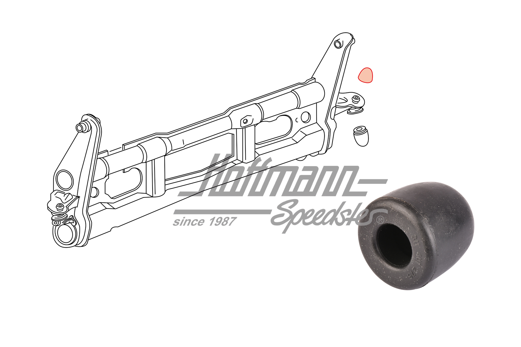 Gomma d'arresto, braccio di supporto, Tipo 3, superiore | 311 401 275 | 069-4310-16