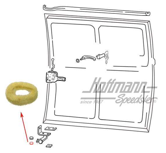 Anello di feltro per rotella di presa, sotto, disopra | 211 843 499 | 097-1040-09