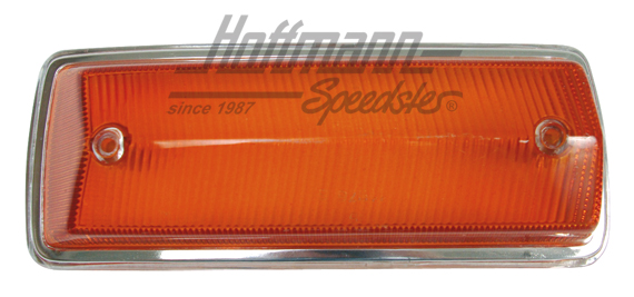 Vetro lampeggiatore, arancio / bordo cromato, T2, anteriore, destra | 211 953 142 J | 097-2051-02