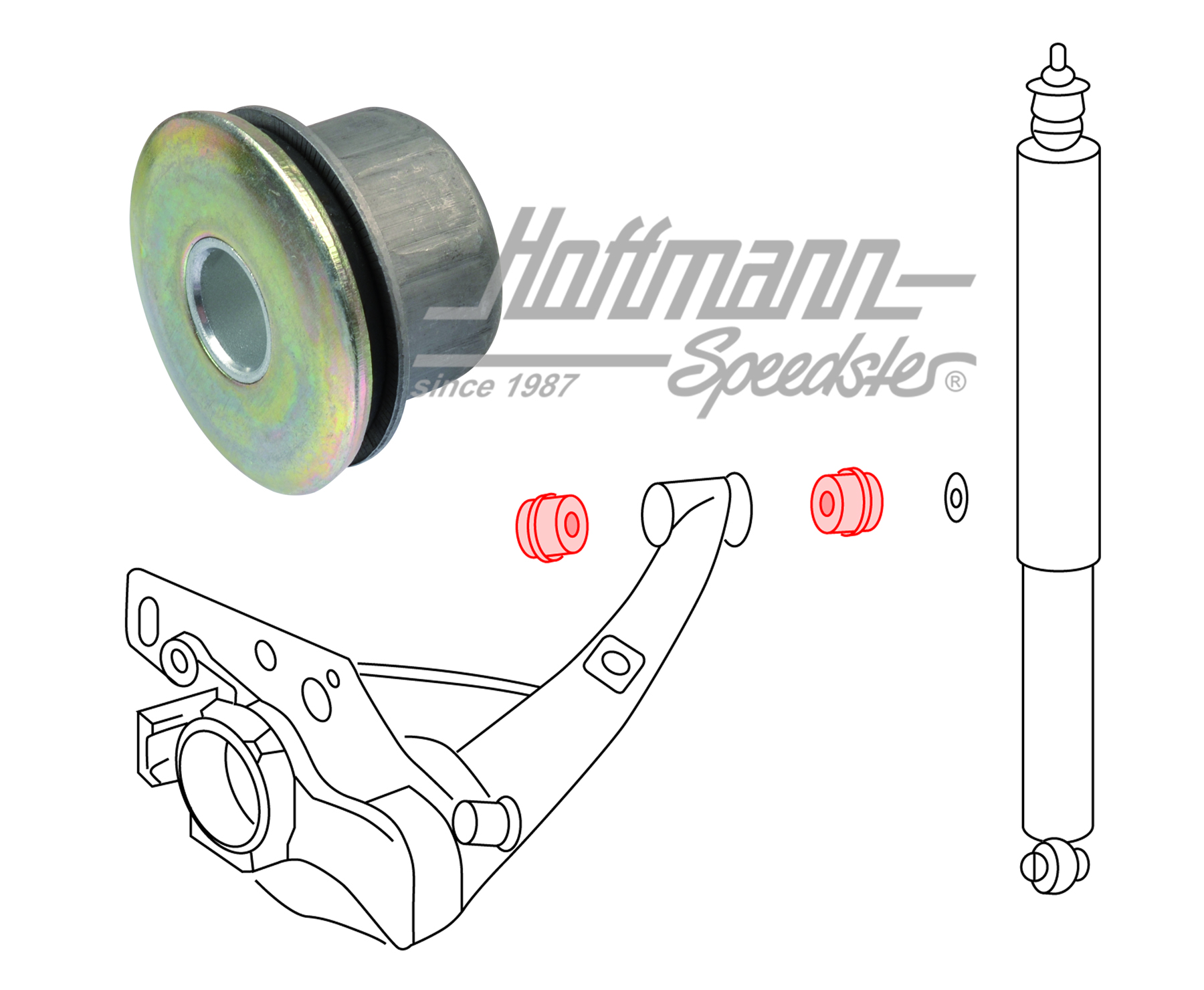 Cuscinetto, braccio obliquo, posteriore, 911, HD                                                    