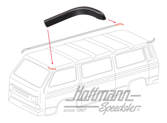 Pezzo finale, modanatura grondaia, sinistra / destra | 251 853 709 | 370-7130-01