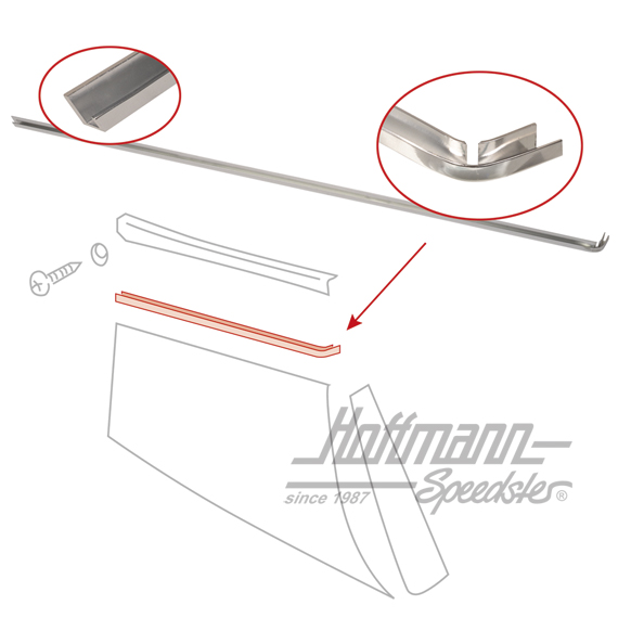 Modanatura, rivestimento, posteriore, 911, sinistra                                                 