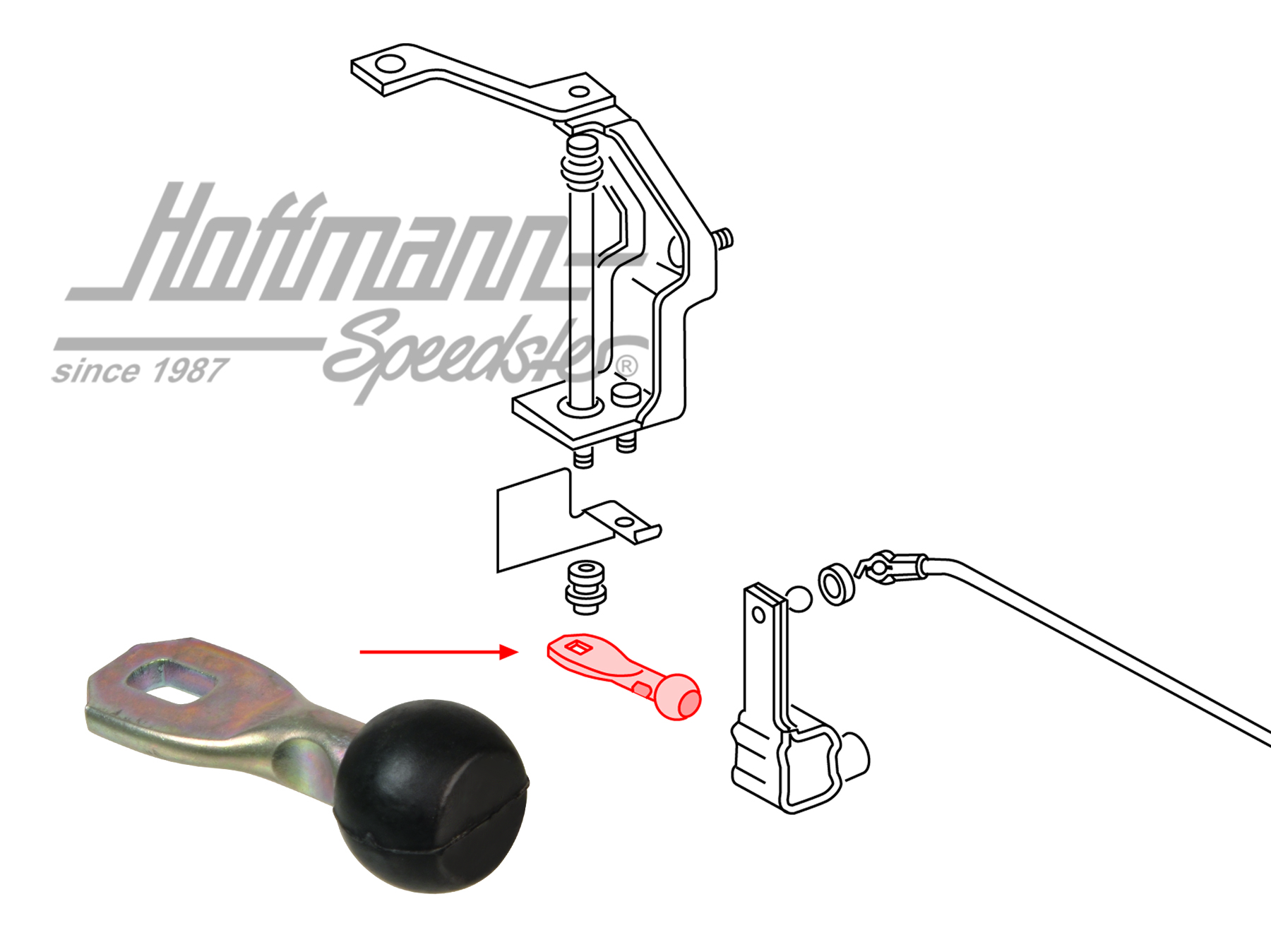 Braccio di riinvio, 1.5-1.8, 5 velocità | 171 711 163 E | 170-2110-18