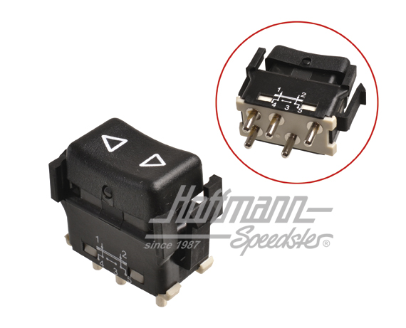 Interruttore
, alzacristalli, -.88, nero
 | 951 613 133 00 | 650-9300-22