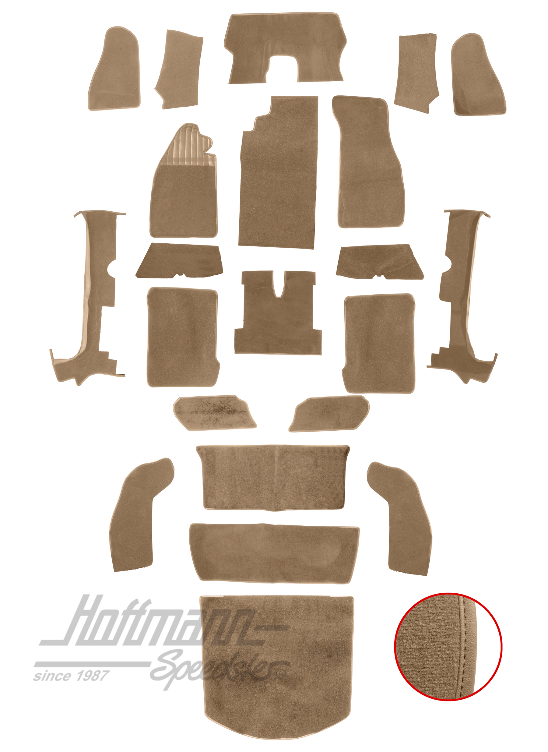 Set tappeti, Maggiolino Cabriolet, 1303, beige |  | 026-6125