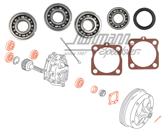 Set cuscinetto ruota, posteriore, Furgone T1, completo, -7.63 | 211 501 285 Satz | 089-3080-10