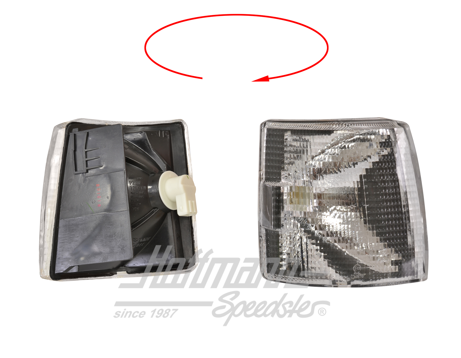 Lampeggiatore
 di direzione, anteriore, bianco, destra (corto)                                     