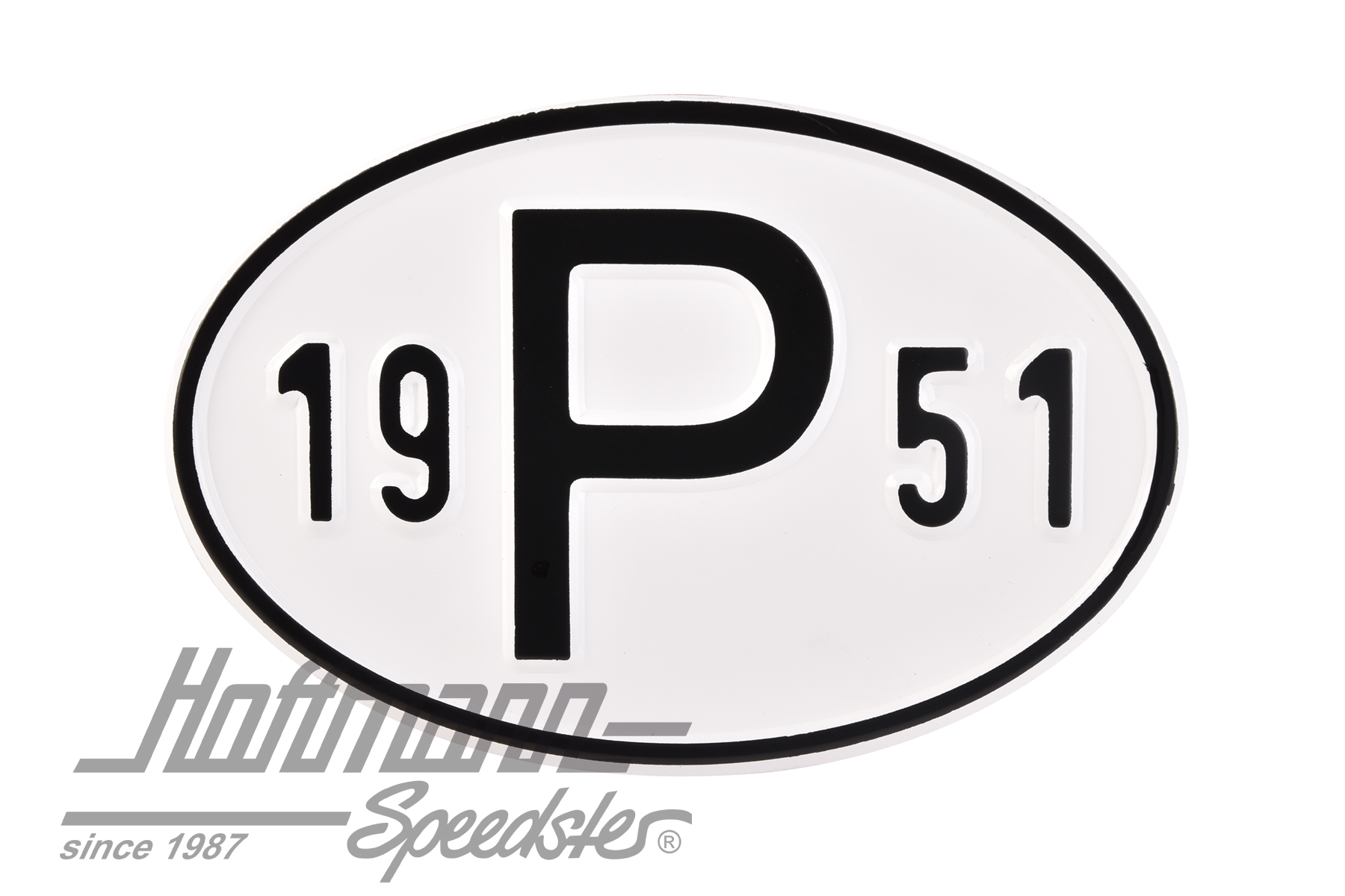 Targa sigla internazionale "P" (Portogallo), "1951", alluminio |  | 020-2405-51