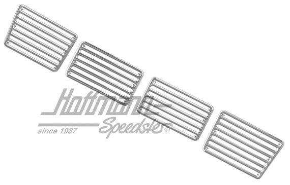 Griglia decorativa cofano motore, a quattro parti, cromo | 10079 | 020-2037