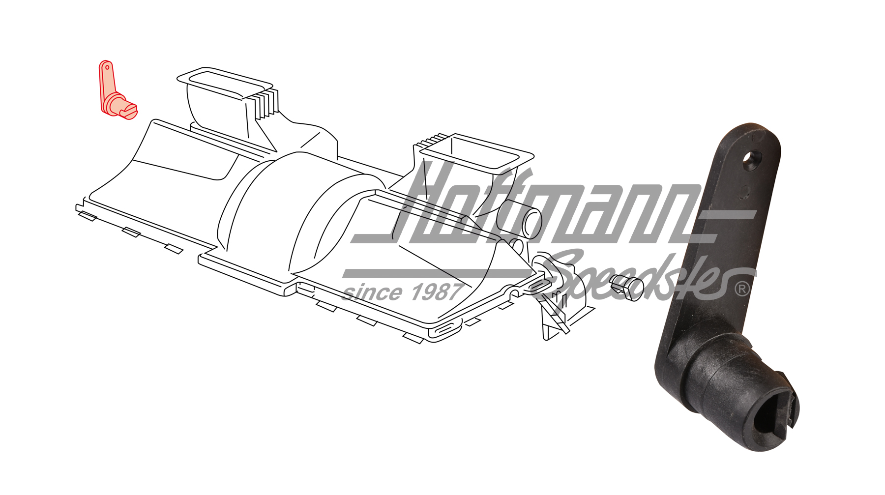 Leva, sportello sbrinatore, Furgone T3 | 251 259 183 C | 320-3836