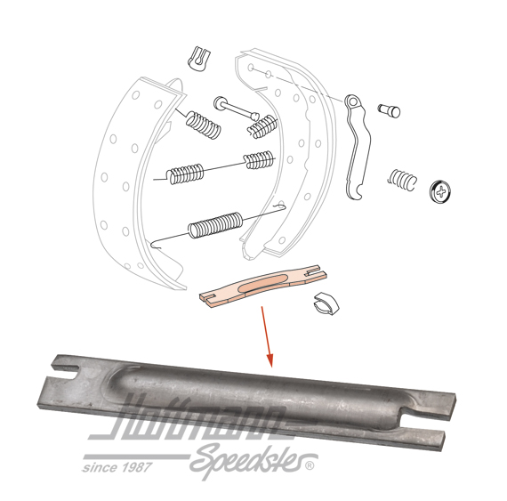 Asta di pressione, Furgone T2, posteriore, sinistra | 211 609 631 D | 090-3196-01
