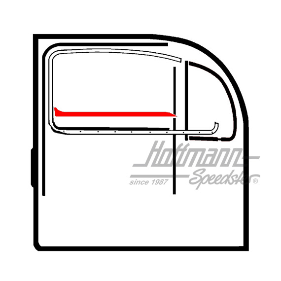 Guarnizione canale di tenuta portiera, interna, destra, 8.68- | 111 837 476 A | 020-5242