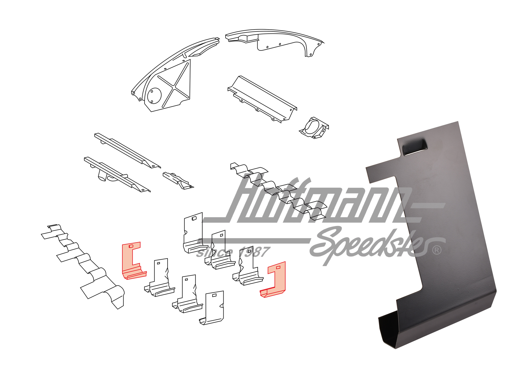Lamiera conduttrici di calorecentro, A/S e P/D, 911, 76-93 | 930 106 221 00 | 530-4030-21