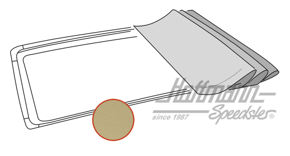 Fodera per tetto pieghevole, Golf 2, Sonnenland, beige | --------- | 208-5582-20