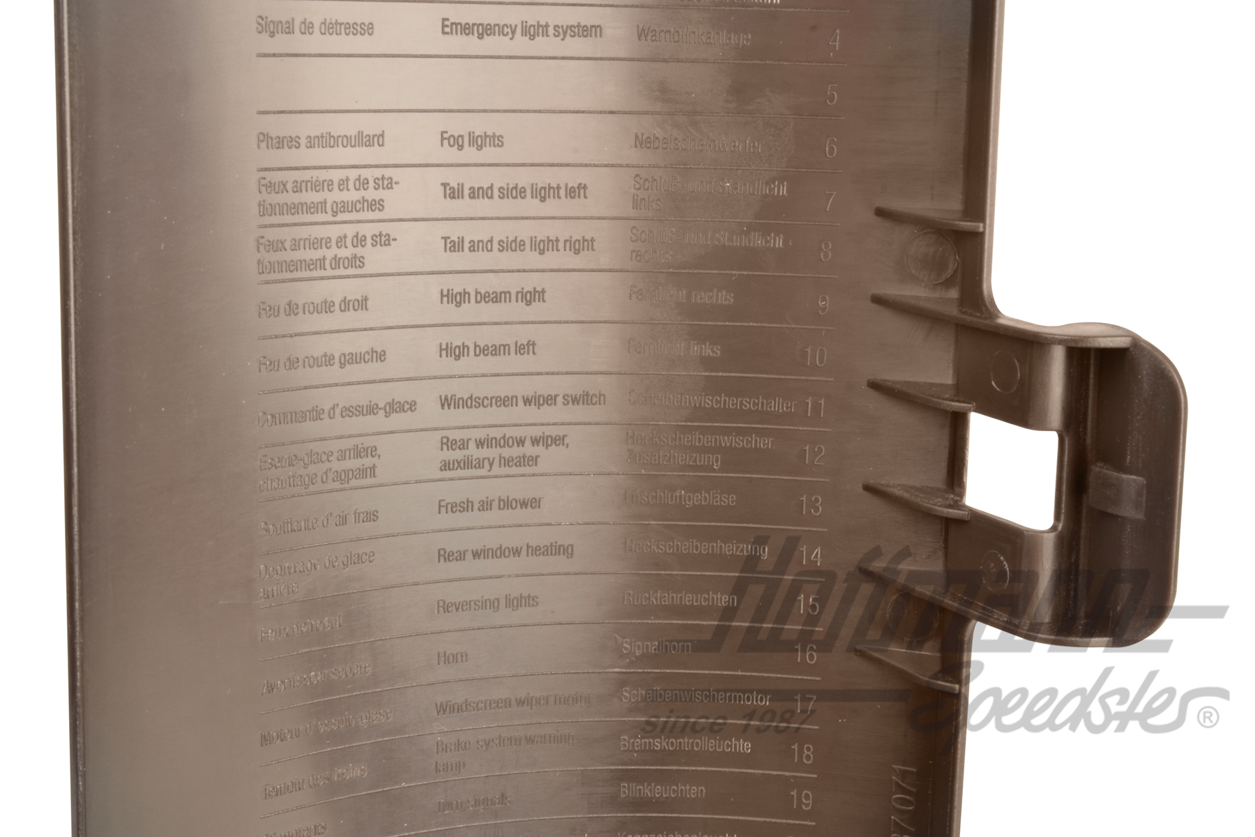 Copertura, quadro dei fusibili, marrone                                                             