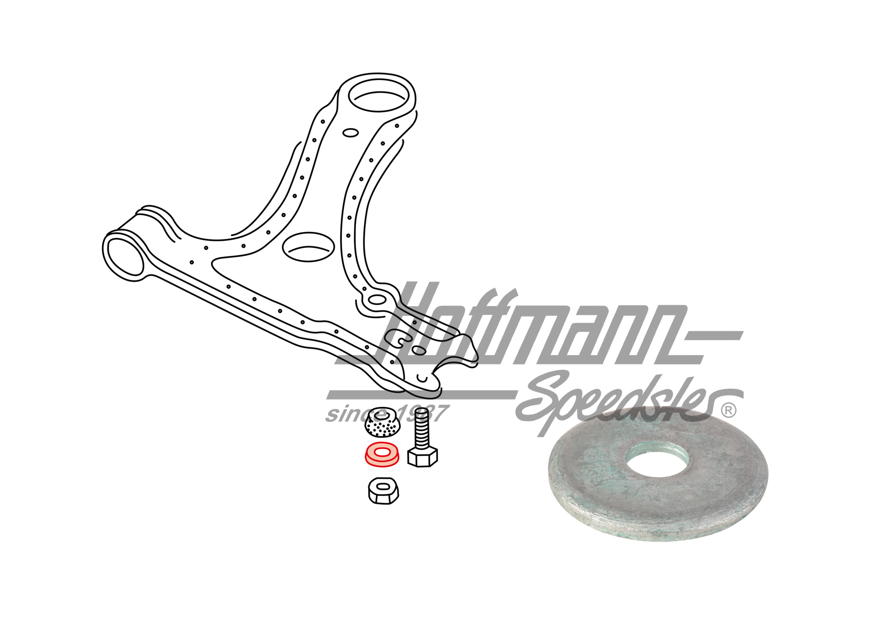 Puleggia trogolo, barra di trazione/braccio trasversale | 191 411 331 | 204-0428-03