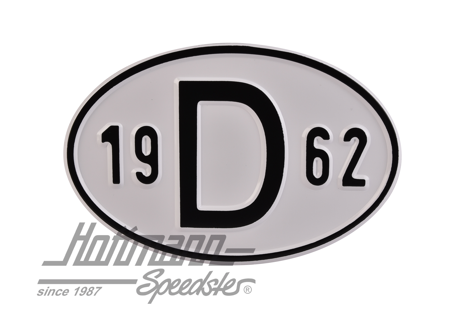 Targa sigla internazionale "D" (Germania), "1962", alluminio |  | 020-2396-62