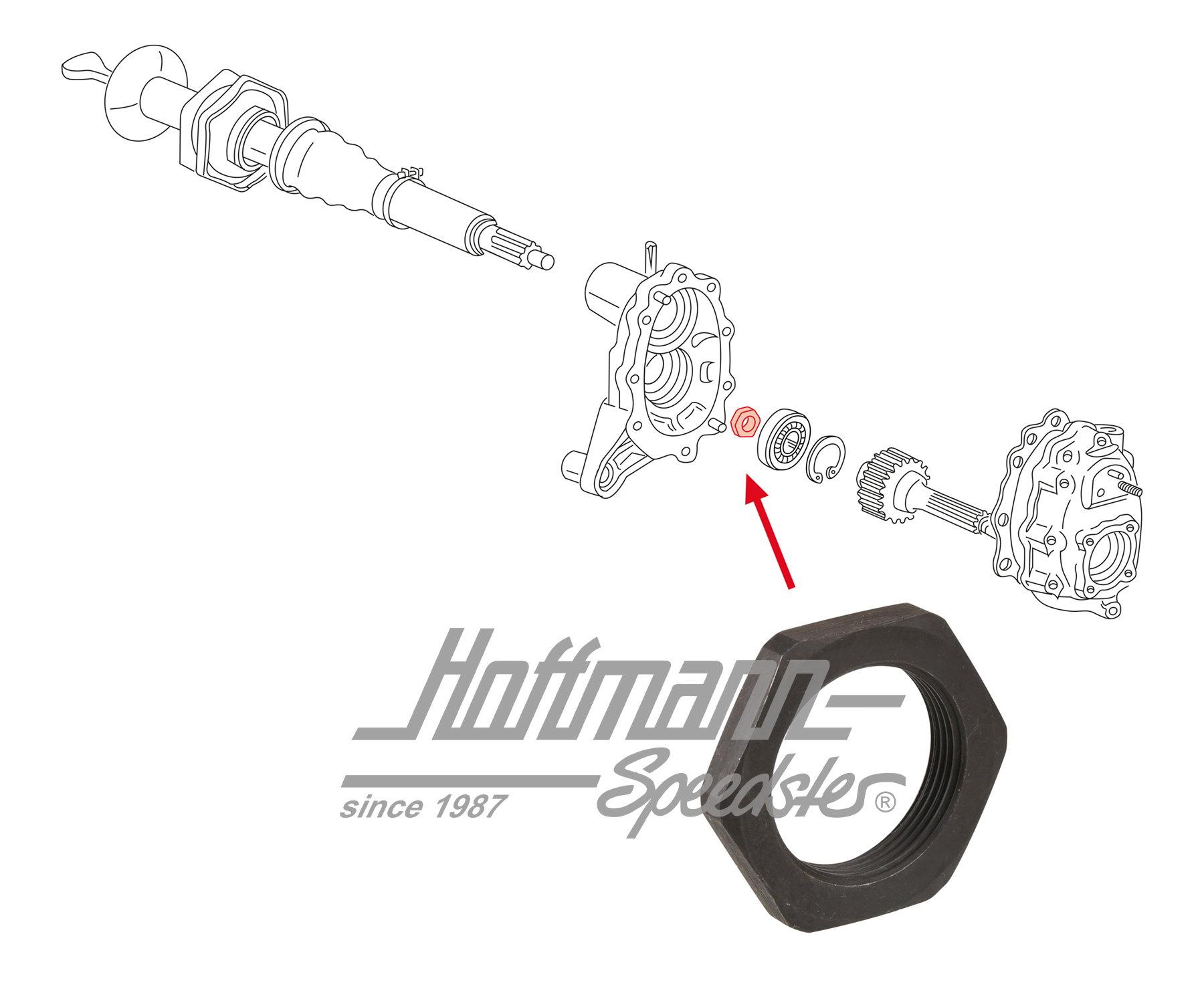Dado, trasmissione intermedia, Furgone T1, 63-67 | 211 501 293 A | 089-3082-26