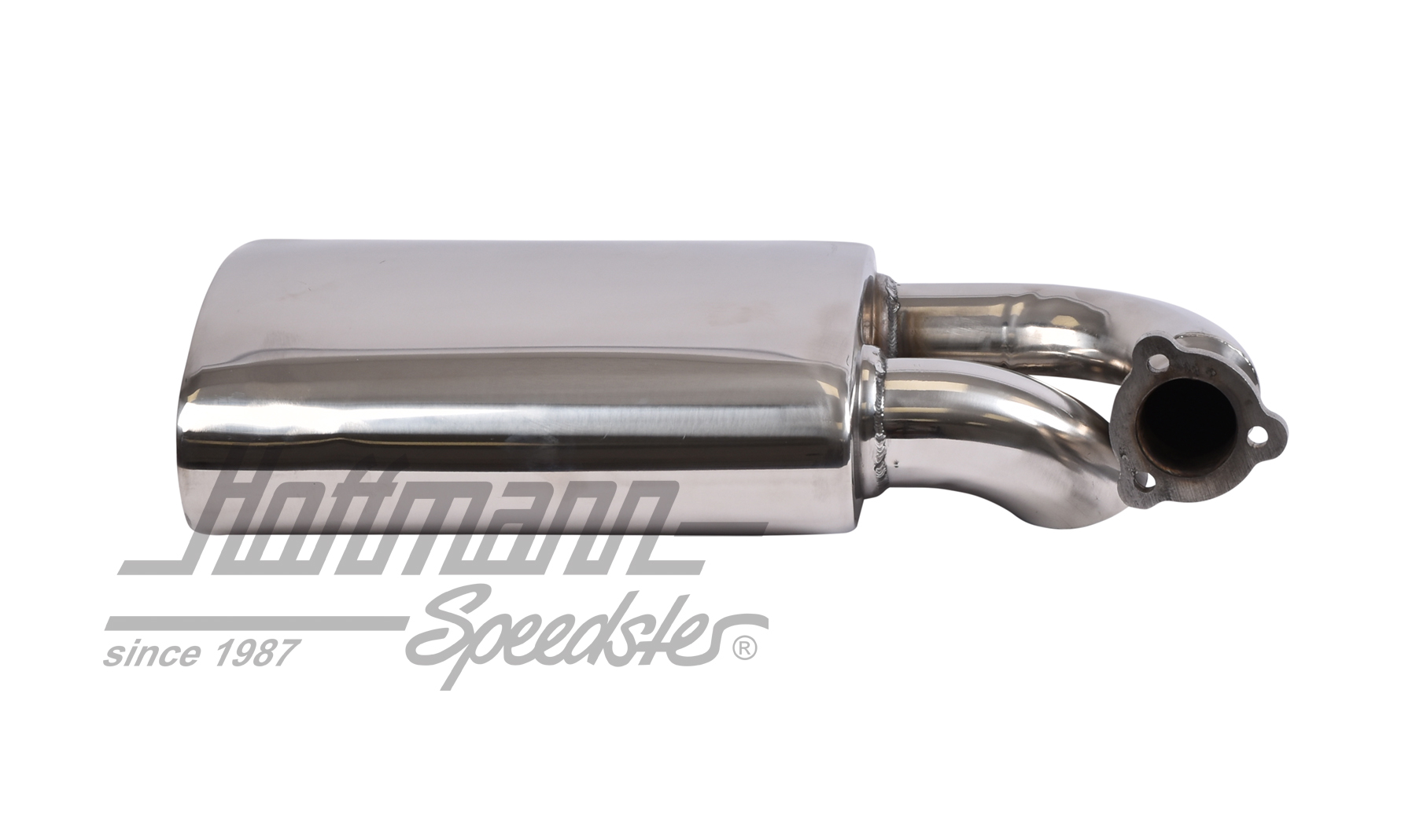 Scarico sportico, laterale, acciaio inossidabile, 42 mm                                             