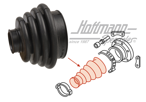 Manicotto assale, Furgone T2, (senza
 flangia)                                                     