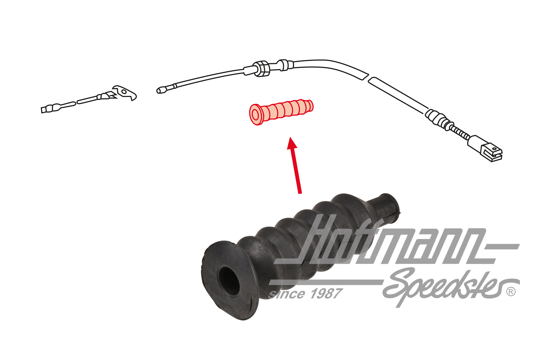 Manicotto di tenuta, cavo di freno a mano, anteriore, 914 | 914 424 592 00 | 600-6015