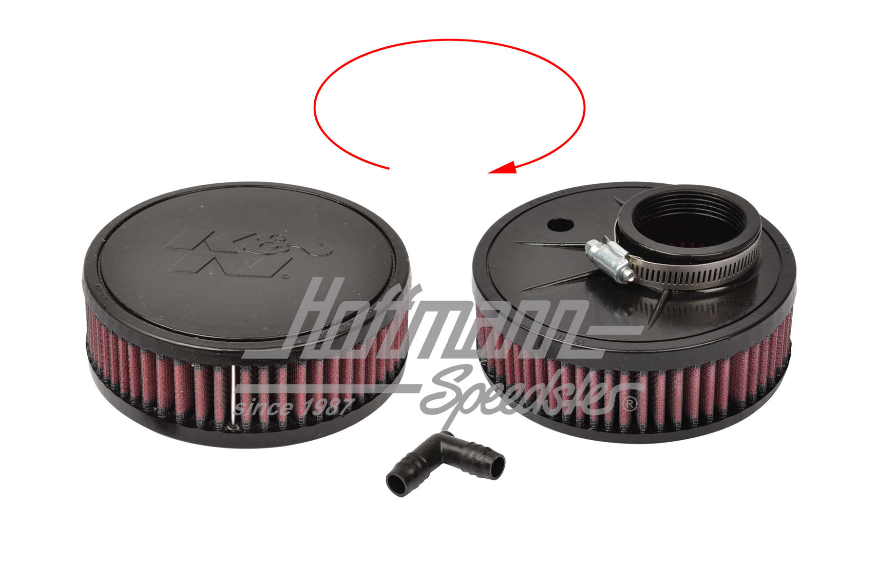 Filtro dell'aria sportivo, K&N, carburatore di serie | RU-045V | 020-0902-10