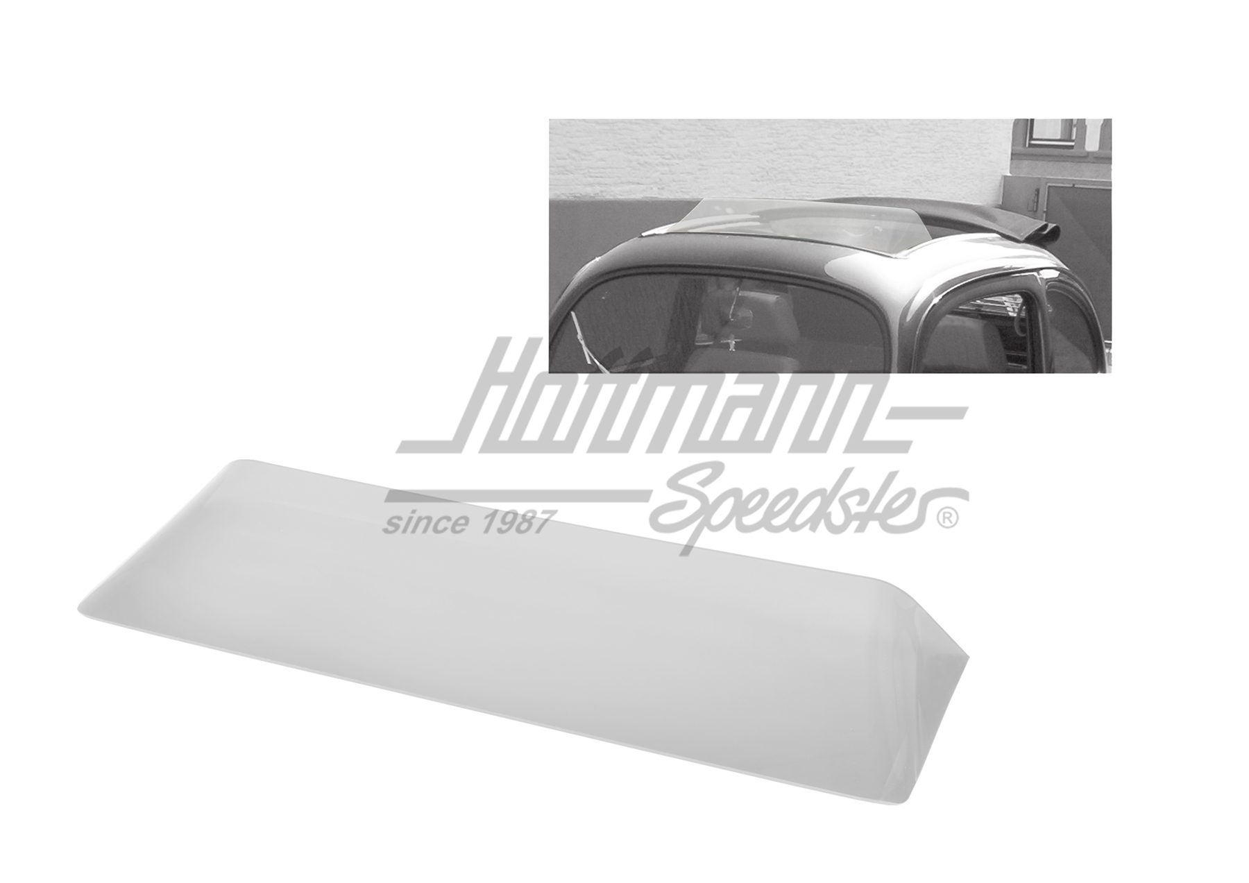 Deflettore del vento, tetto pieghevole, chiaro | 0390 | 055-7188-52