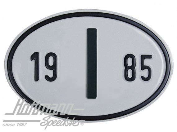 Targa sigla internazionale "I" (ITALIA), "1985", alluminio |  | 020-2402-85