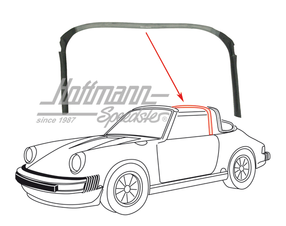 Guarnizione, roll bar Targa, anteriore, 912 / 911                                                   