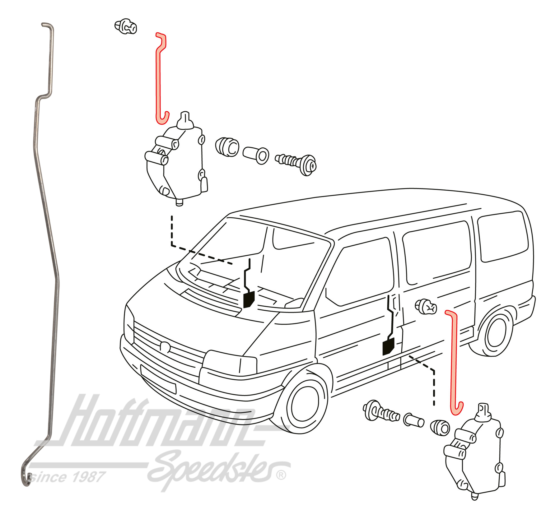 Barra di raccordo, chiusura centrale | 7D0 862 163 | 408-1010-10