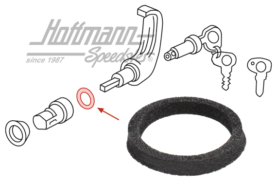 Anello di tenuta, maniglia porta scorrevole, esterna,  -7.73 | 211 843 715 | 090-6159-06