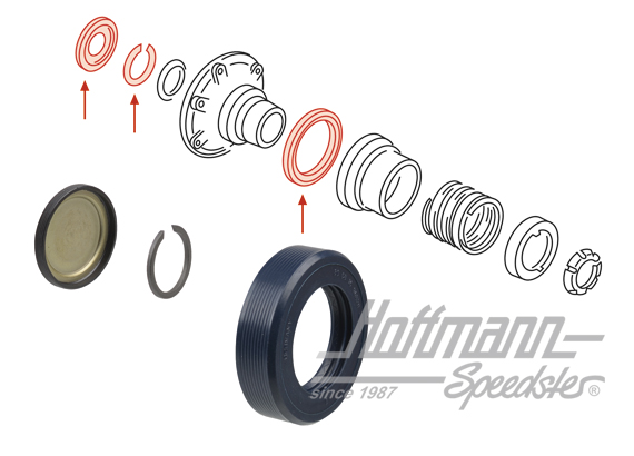 Set guarnizioni, flangia articolata,  1.5-1.8, 74-83                                                