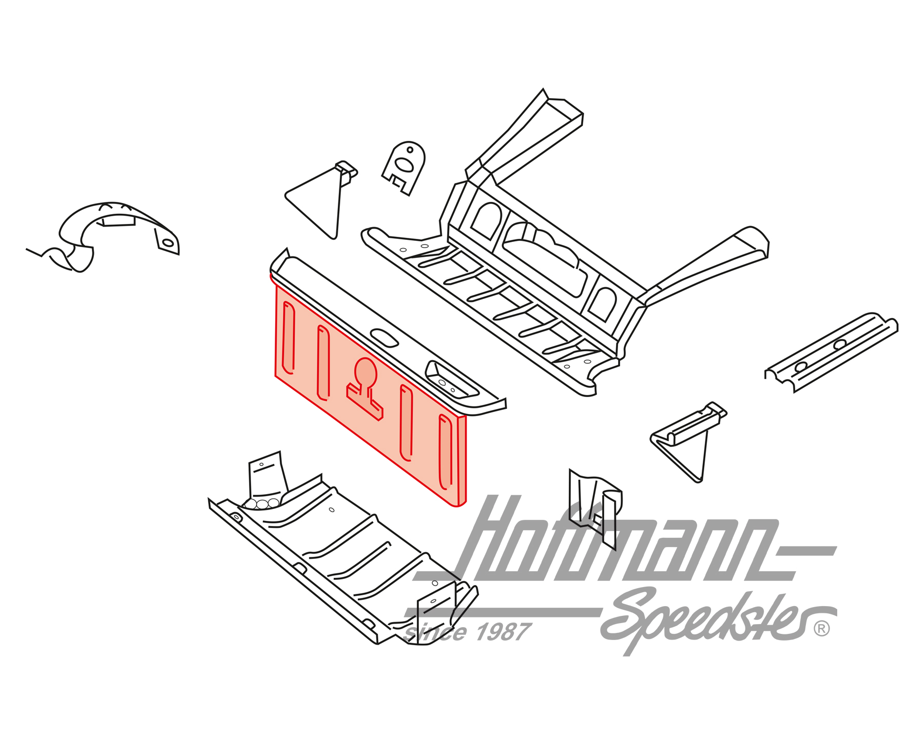 Lamiera frontale, parte centrale, Tipo 181                                                          