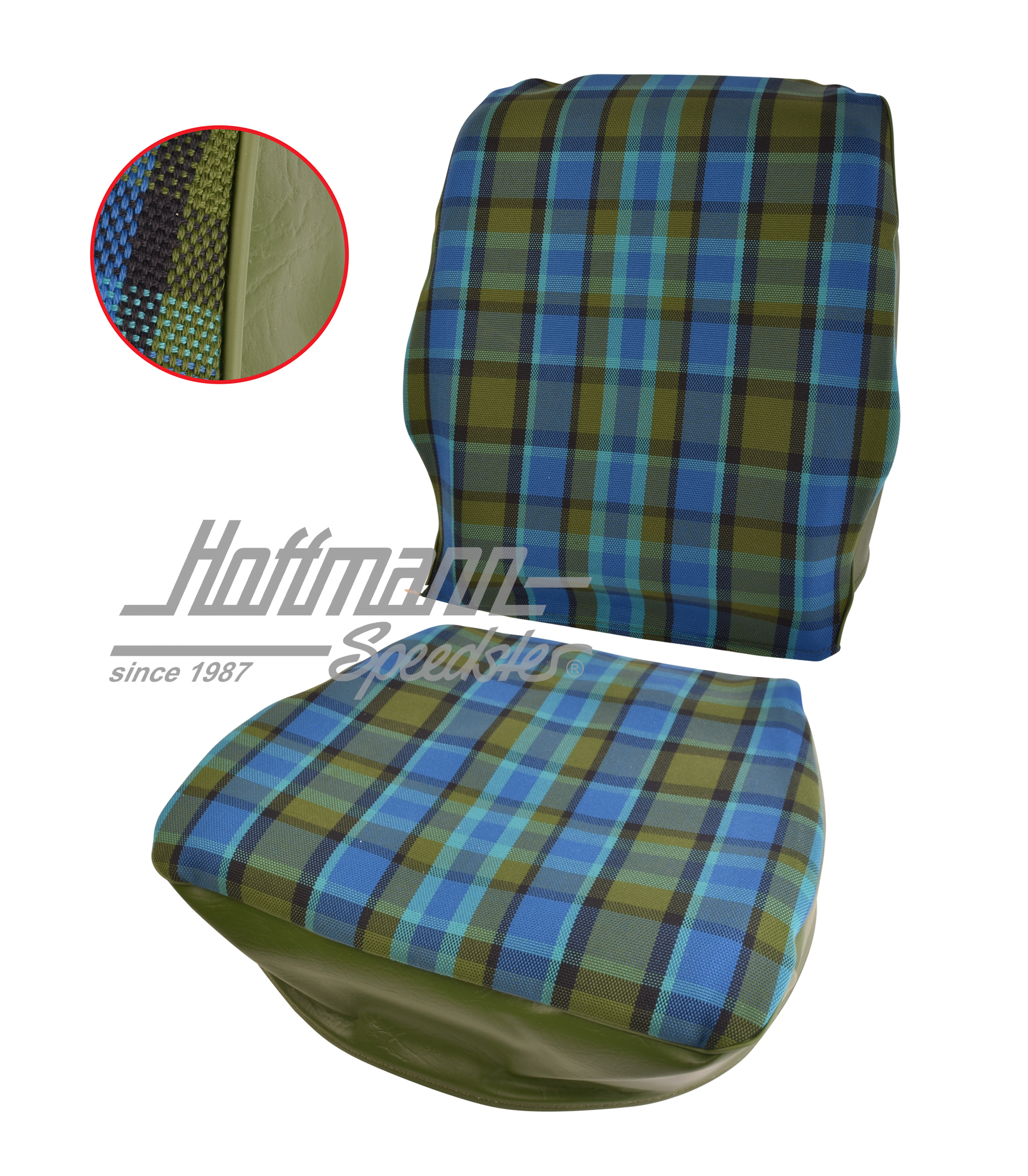 Coprisedile, Westfalia, blu/verde, 74-79                                                            
