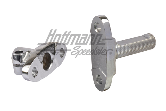 Flange del tubo di sterzo, superiore e inferiore, cromata                                           