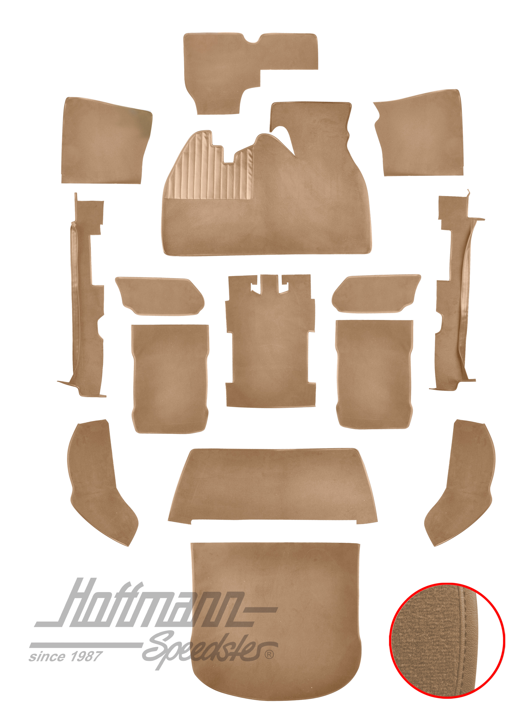 Set tappeti, Maggiolino Berlina, 1303, beige |  | 026-5725